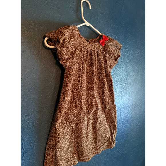 CARTER’S Corduroy Leopard Animal Print Dress Girls - Picture 2 of 5